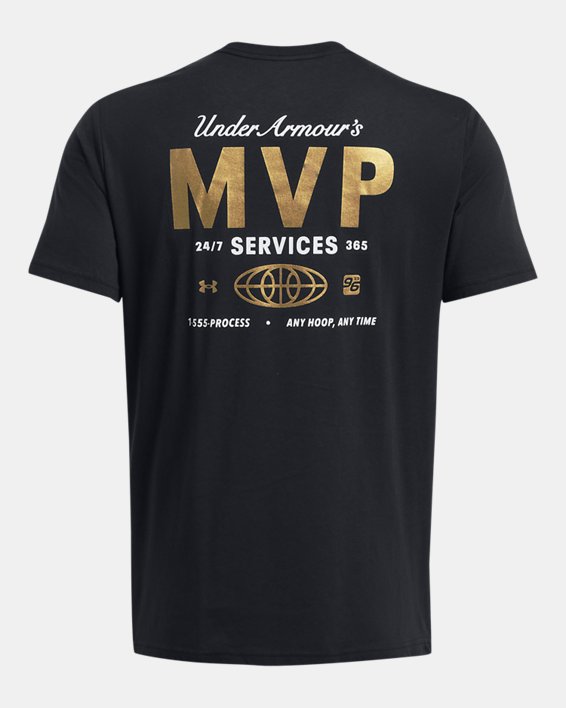Men's UA MVP Services Short Sleeve in Black image number 4